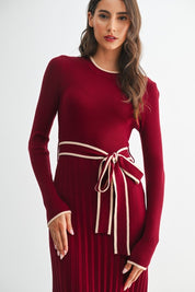 Burgundy Midi Sweater Dress