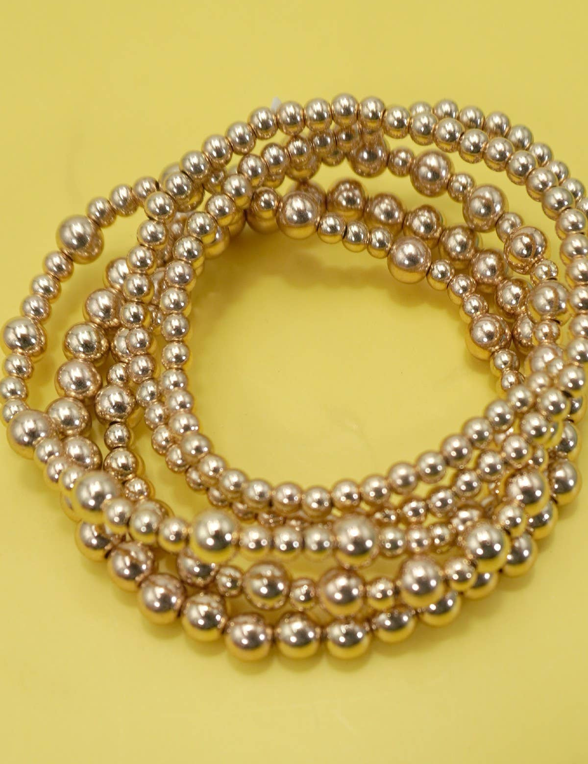 Gold Layered Ball Bead Bracelet