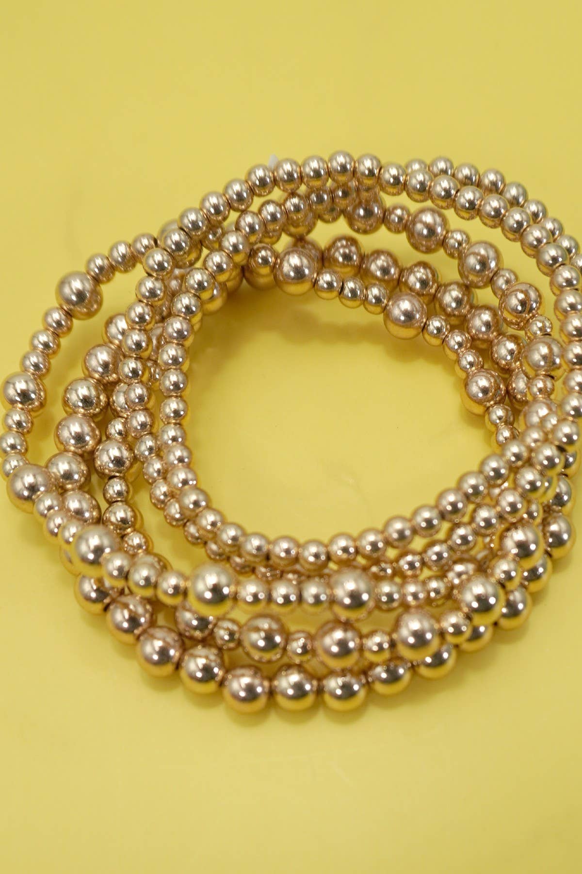 Gold Layered Ball Bead Bracelet