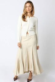 Beige Maxi Skirt