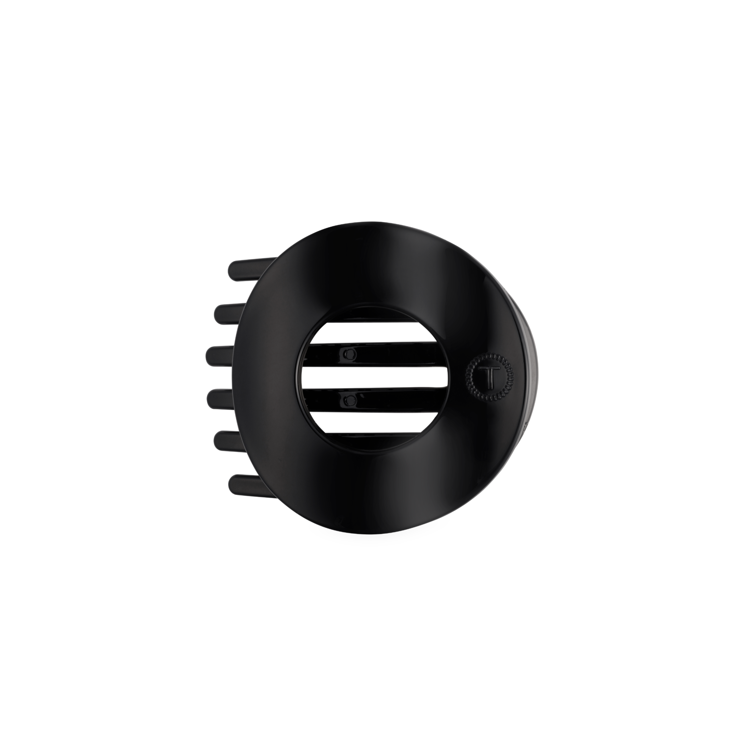Flat Circle Hair Clip | Medium | Jet Black