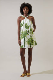 Palmet Tropical Amory Halter Mini Dress