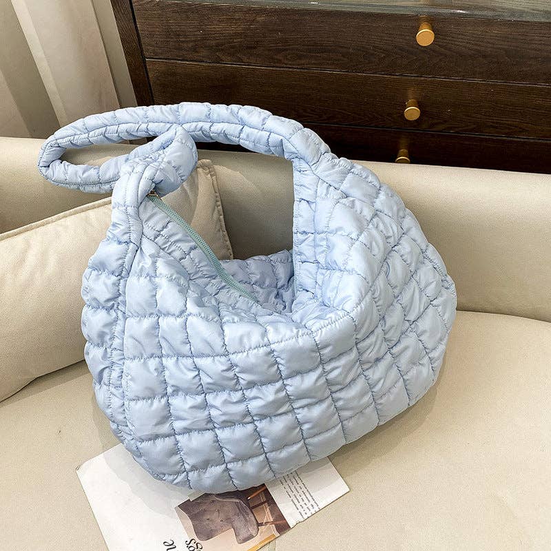 Blue Puffer Cloud Slouch Bag