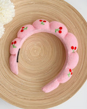 Cherry Spa Headband | Cute Pink Self-Care Terry Headband