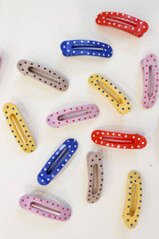 Polka Dot Mini Lay Down Claw Clip