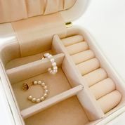 Pearl 18k Gold- Plated Hypoallergenic Small Hoop Earrings