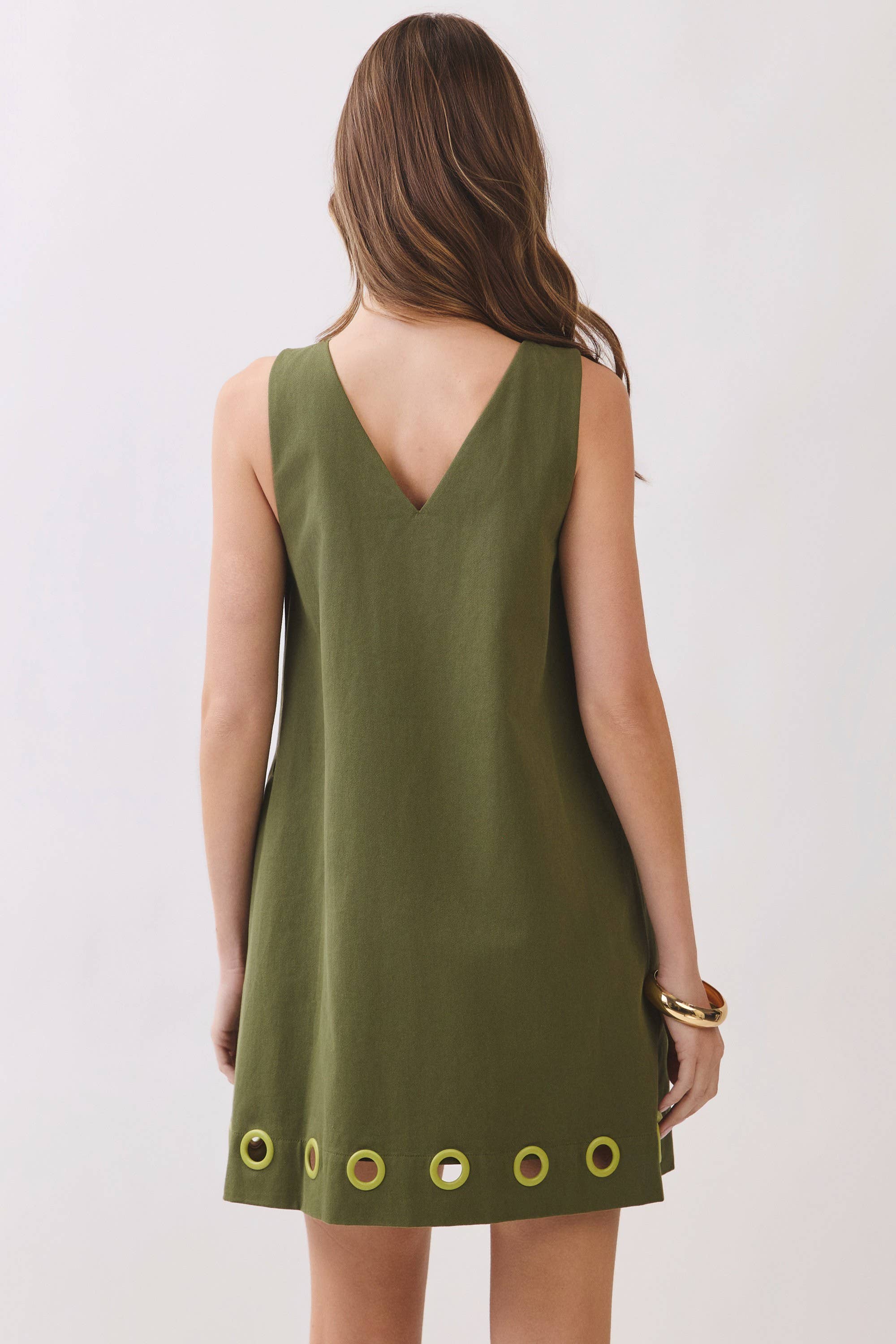 Green Sleeveless Mini Dress