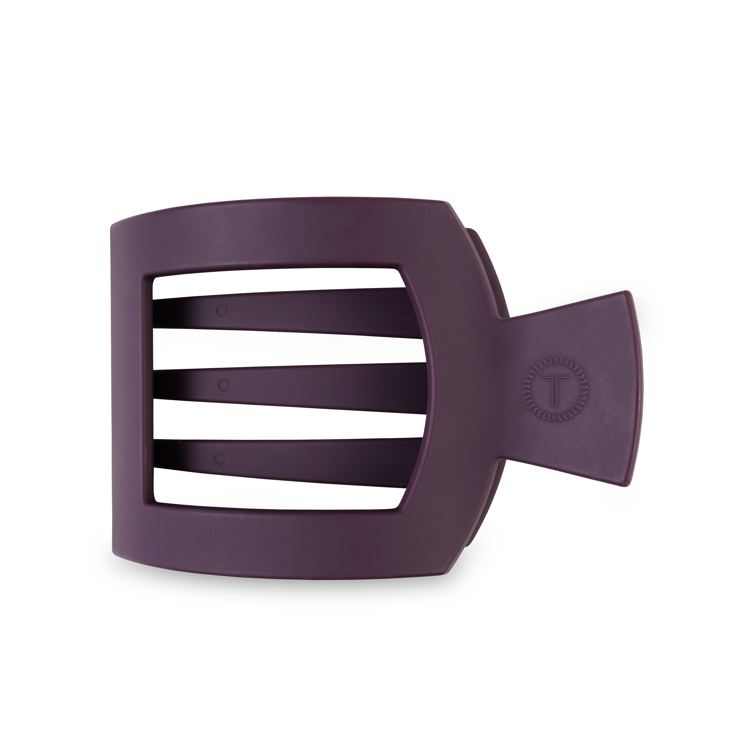 Flat Square Hair Clip | Large | Burgundy Bliss — squared shape and bendable teeth for a secure yet gentle hold