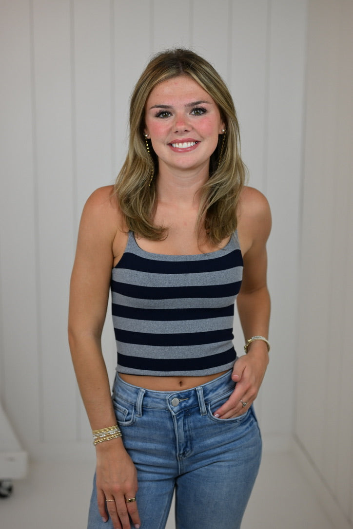 Navy Seamless Reversible Cami