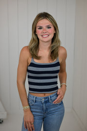 Navy Seamless Reversible Cami