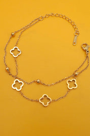 18k Stainless Steel Clover Tarnish Free Bracelet