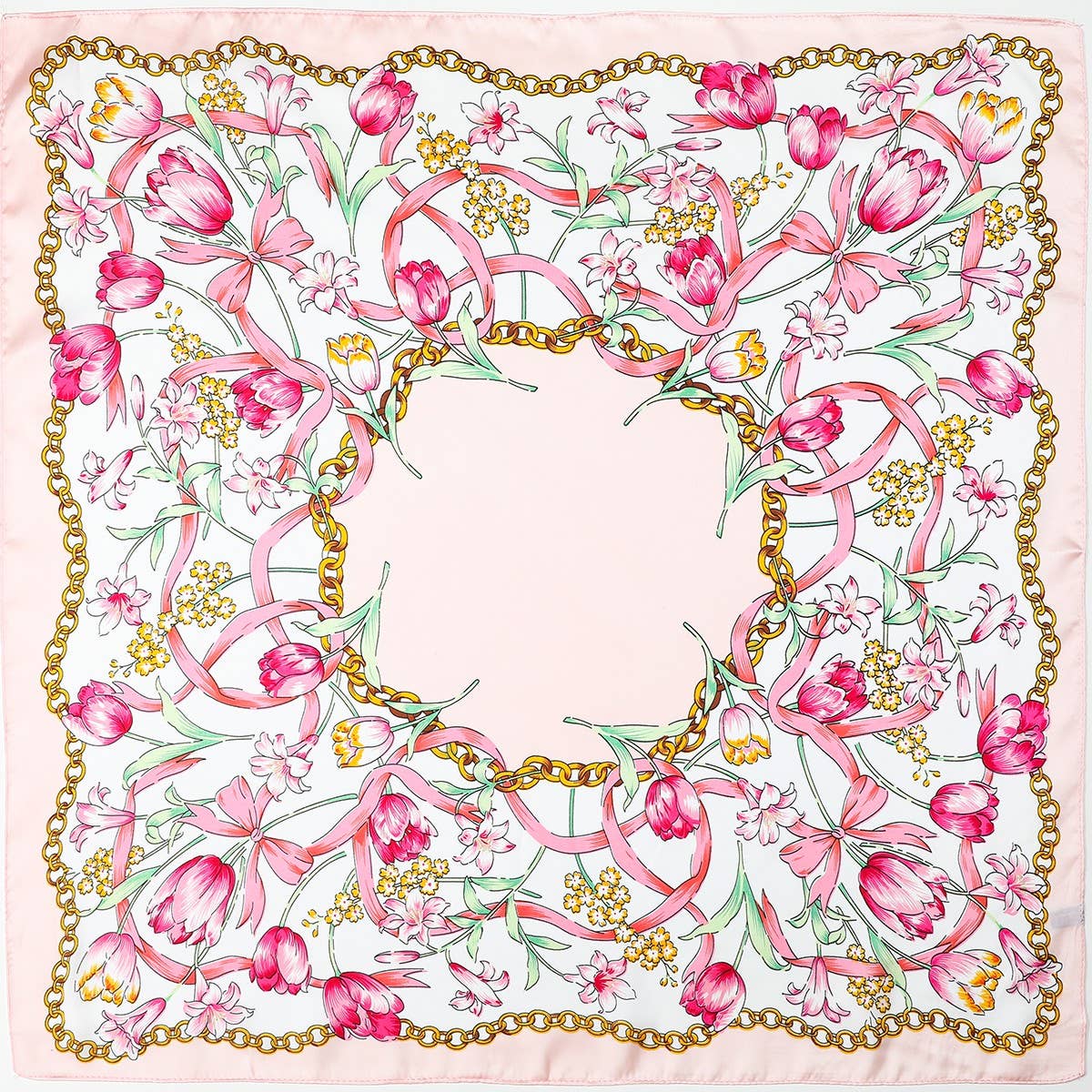 Floral Chain Print Silk-Finish