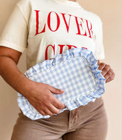 Red Gingham Frilly Makeup Bag