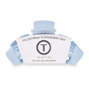 Classic Hair Clip | Large | Clear Skies showing claw clip with bendable teeth that spring back to shape