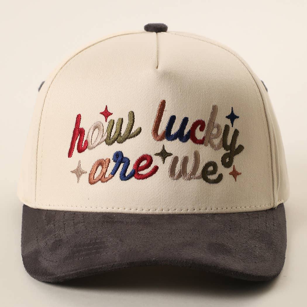 Gray How Lucky Are We Hat