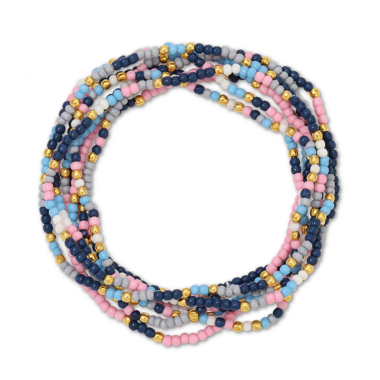 Assorted 2mm Stretch Seed Bead Bracelets