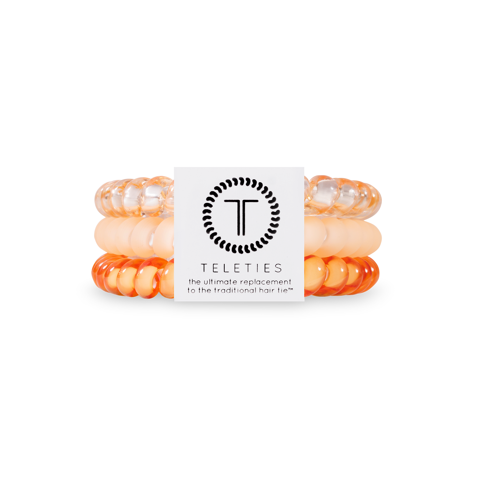 Spiral Hair Coils | Small | Peach Fuzz — strong grip, no rip spiral hair tie and doubles as a bracelet