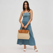 Beige Bertha Satchel