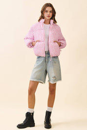 Ditsy Floral Printed Puffer Jacket