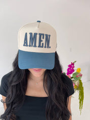 Slate Blue AMEN. Trucker Hat