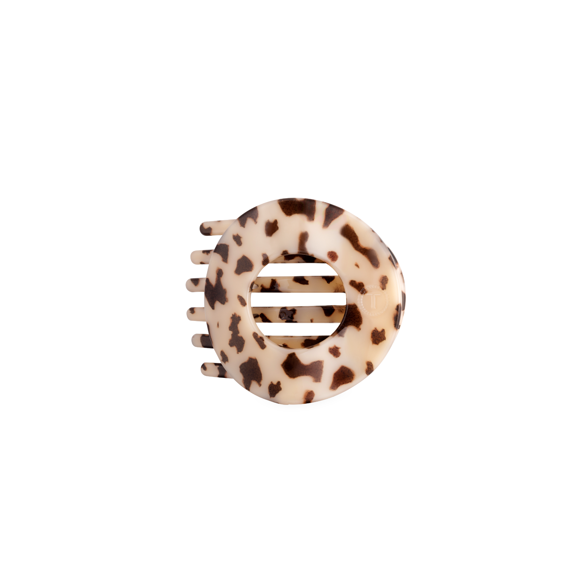 Flat Circle Hair Clip | Small | Blonde Tortoise