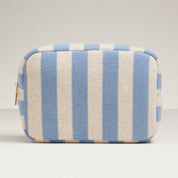 Denim Terry Fabric Striped Bag