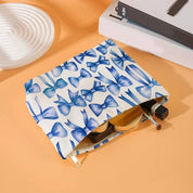 Blue Bow Makeup Bag