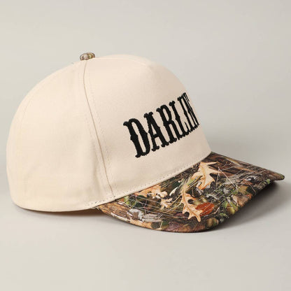 Camo DARLIN' Embroidery Trucker Hat