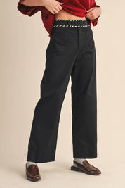 Black High Waist Wide Leg Pants