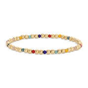 4mm Bead & Crystal Stretch Bracelet -Assorted