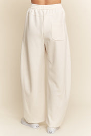 Cream Crochet Barrel Sweatpants