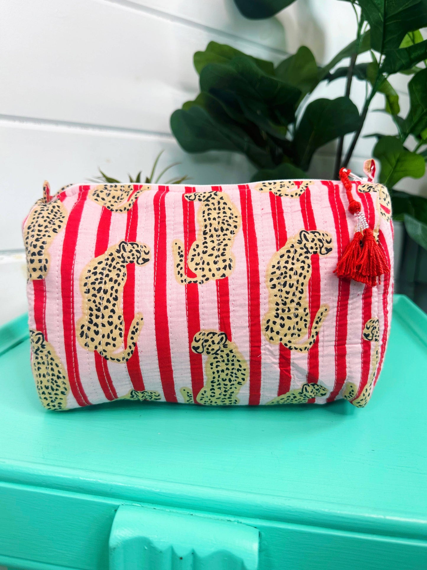 Cosmetics Bag | Quilted Makeup Bags | Toiletry Bag  | Jaguar