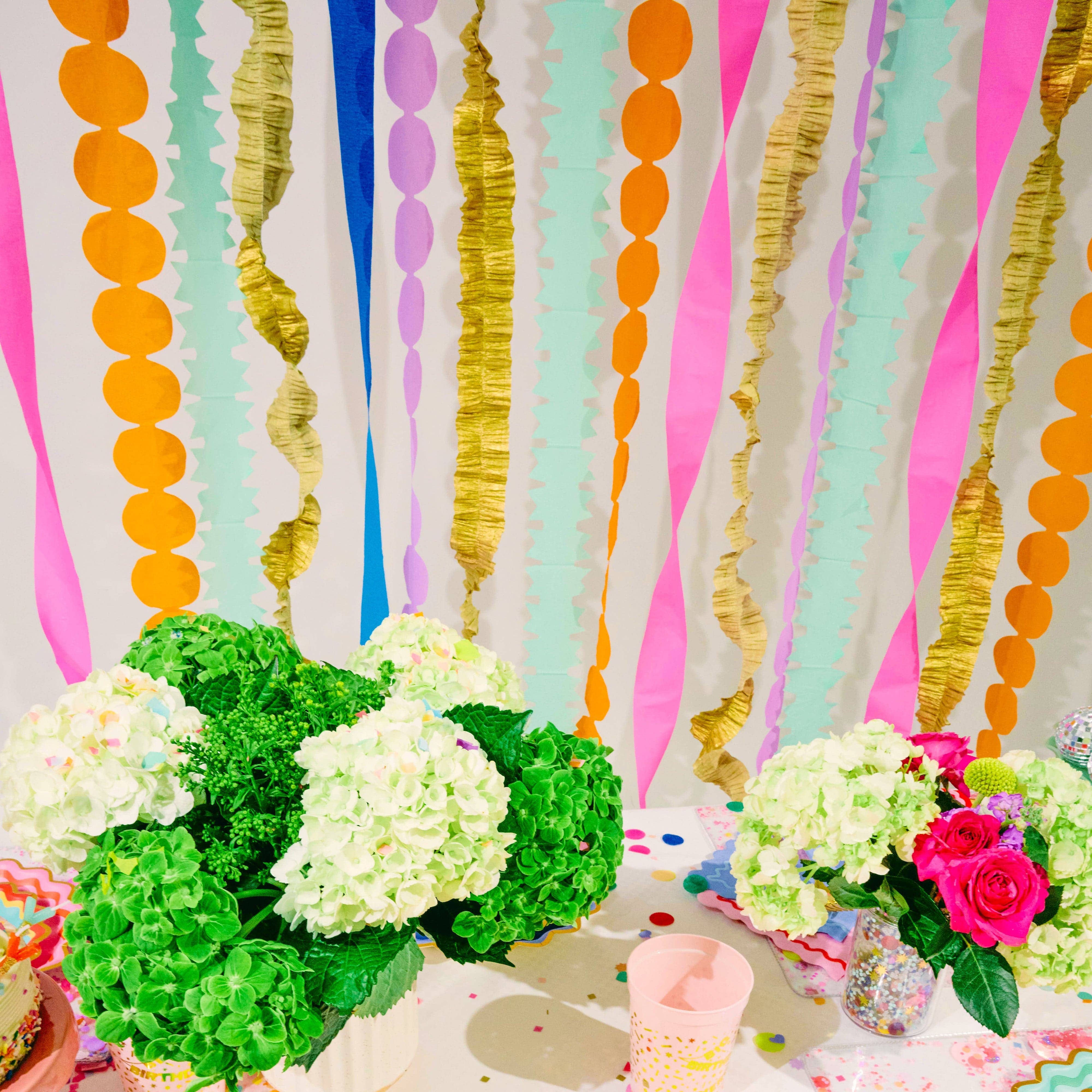 Multicolor Party Streamer Set showing lightweight