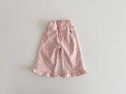Pink Ruffle Hem Toddler Pants