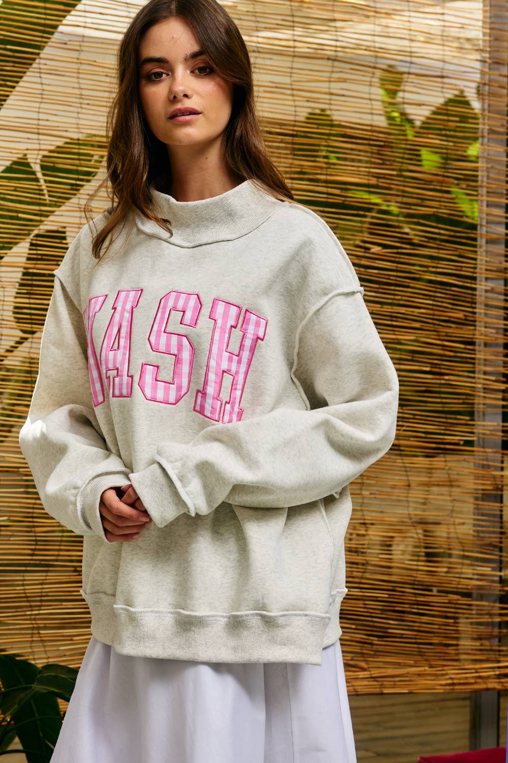 Nash Embroidered Mockneck Sweatshirt