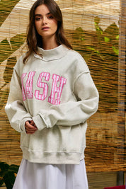 Nash Embroidered Mockneck Sweatshirt