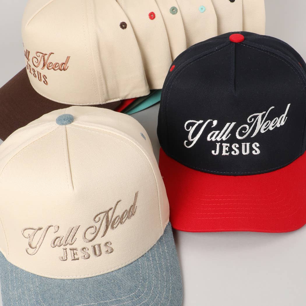 Y'all Need Jesus Embroidered Trucker Hat