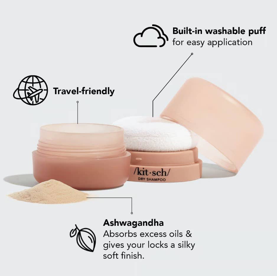 Rice Protein Dry Shampoo with Puff