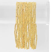Classic Beaded Stretch Bracelets: Silver / 6mm