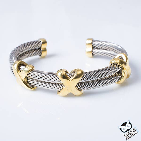 Two Tone X Cuff