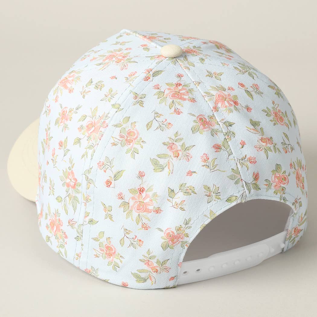 Mama Pink Embroidered Flower Hat