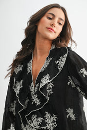 Black Embroidered Blouse