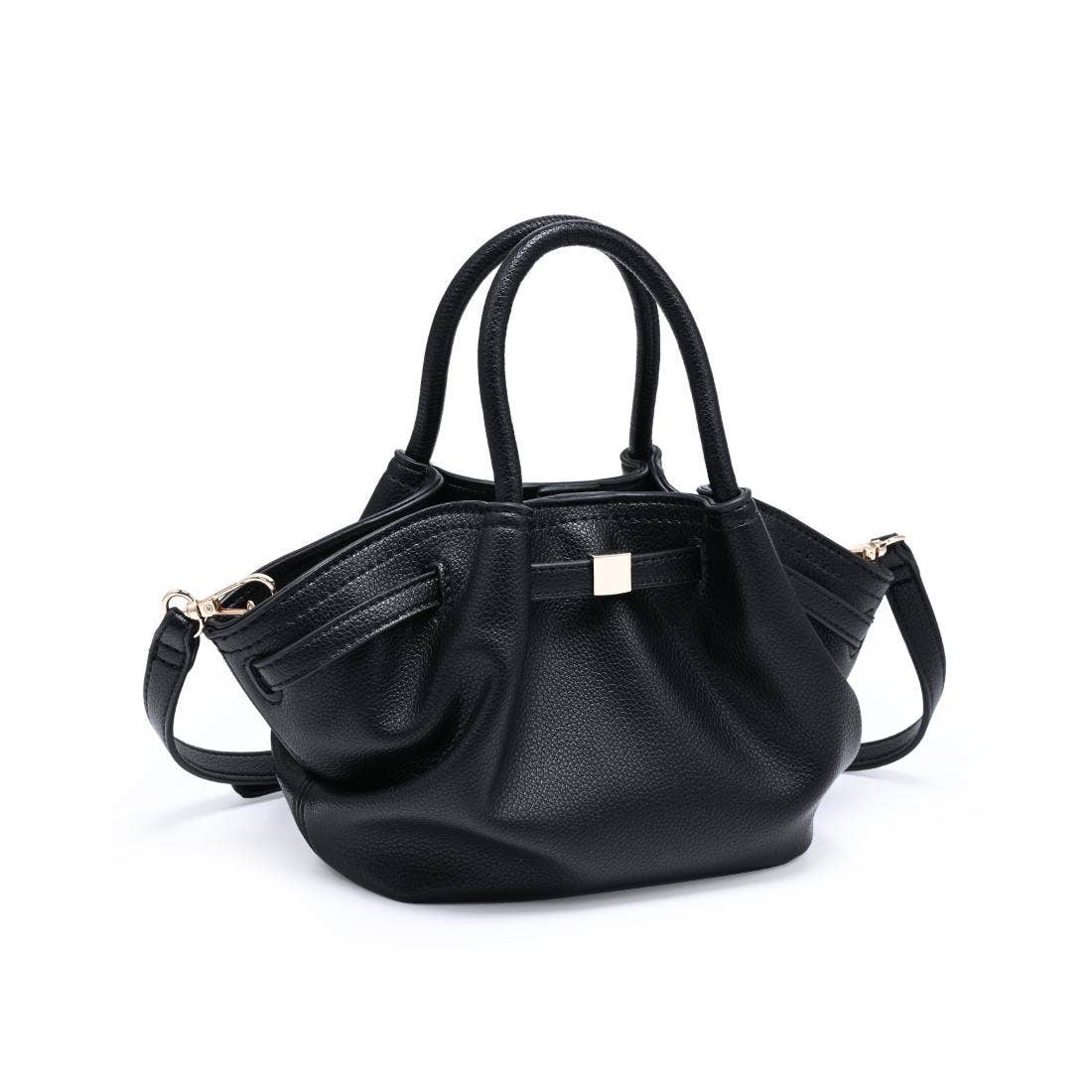 Black Selena Chic Crossbody showing vegan leather