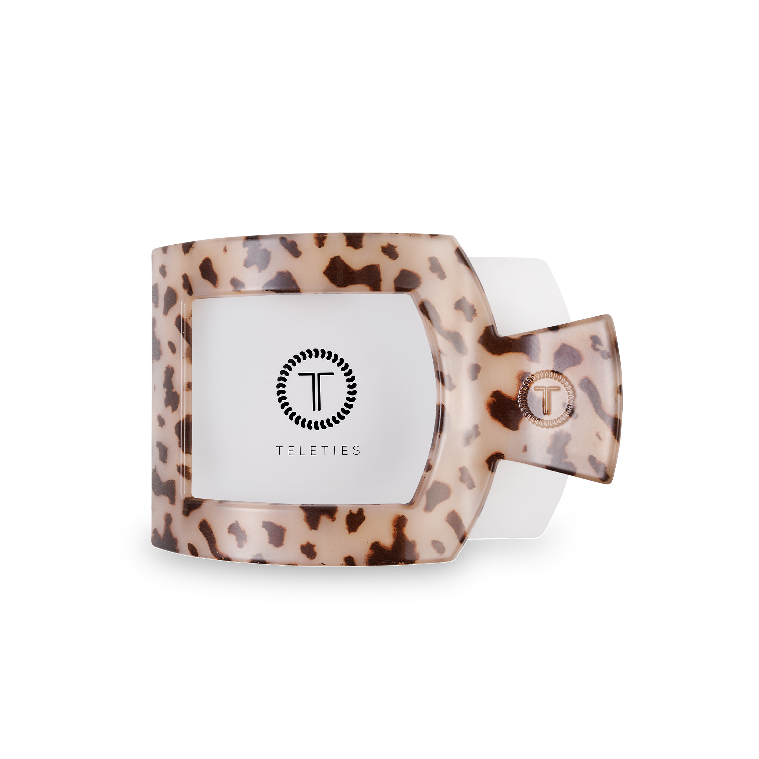 Square Flat Hair Clip | Med. | Blonde Tortoise