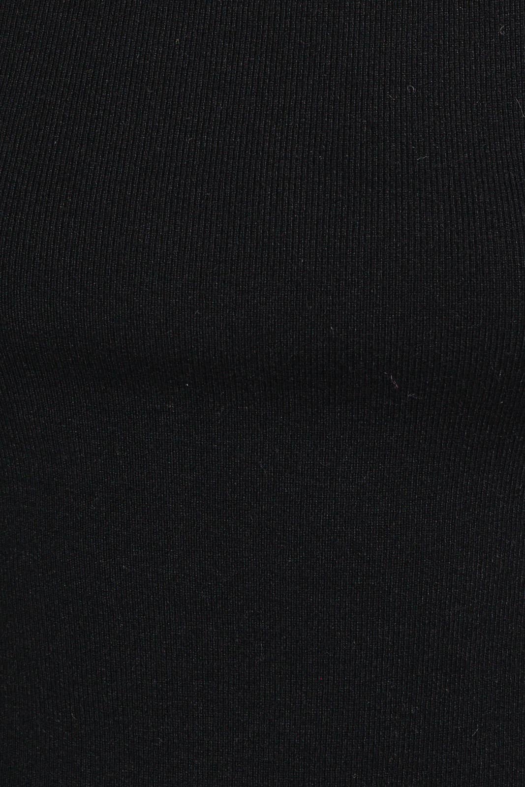 Black Mock Neck Sleeveless Sweater Dress