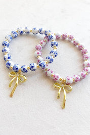 Jen Floral Bow Beaded Bracelets