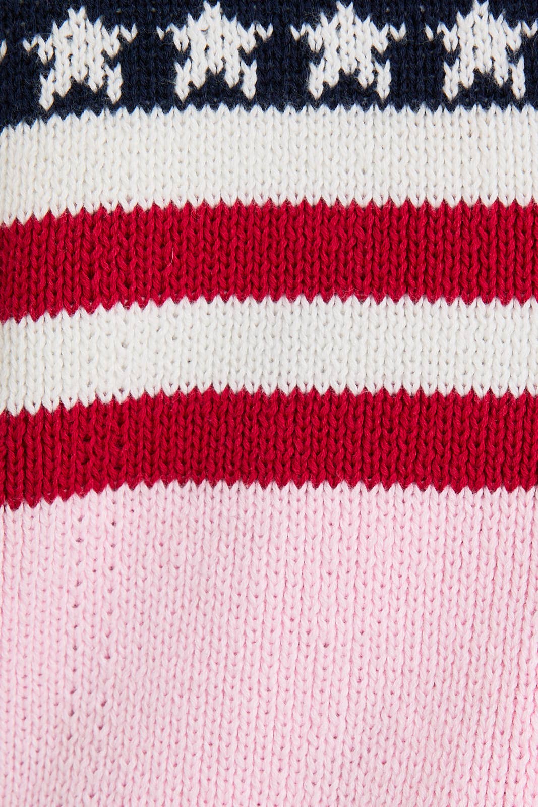 Pink American Flag Knitted Sweater