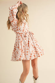 Floral Embrodiered Mini Dress