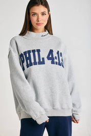 Gray PHIL 4:13 Mockneck