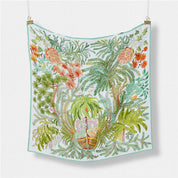 Green Satin Square Scarf